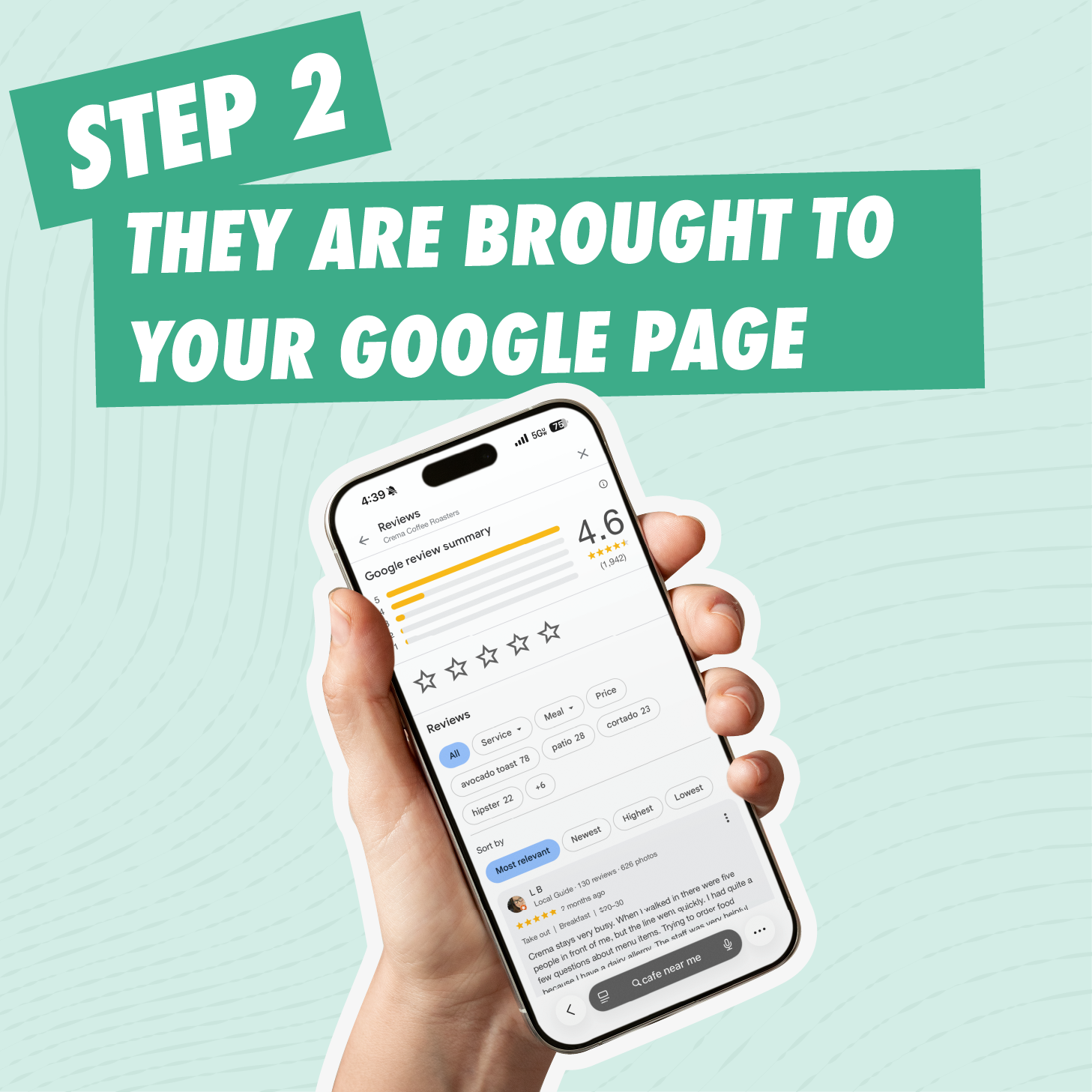 Zuumy Google Review Stand