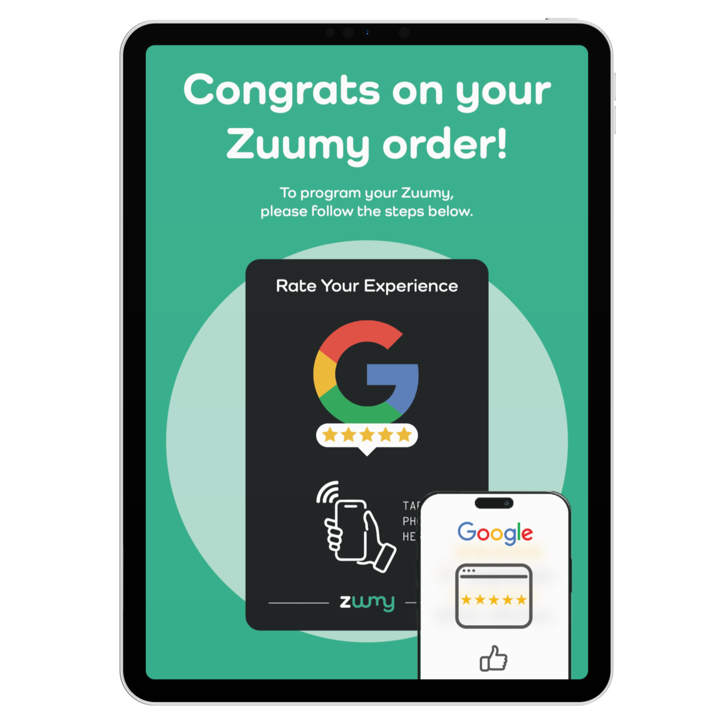 Zuumy Google Review Stand